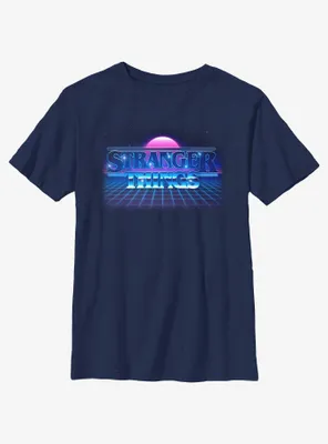 Stranger Things Retro Sun Logo Youth T-Shirt