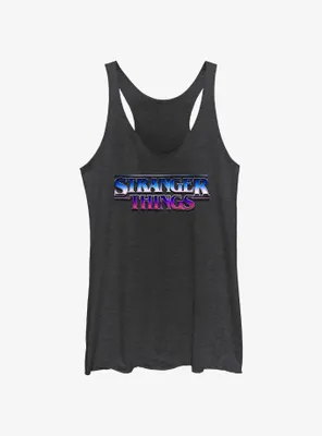 Stranger Things Metallic Logo Womens Tank Top