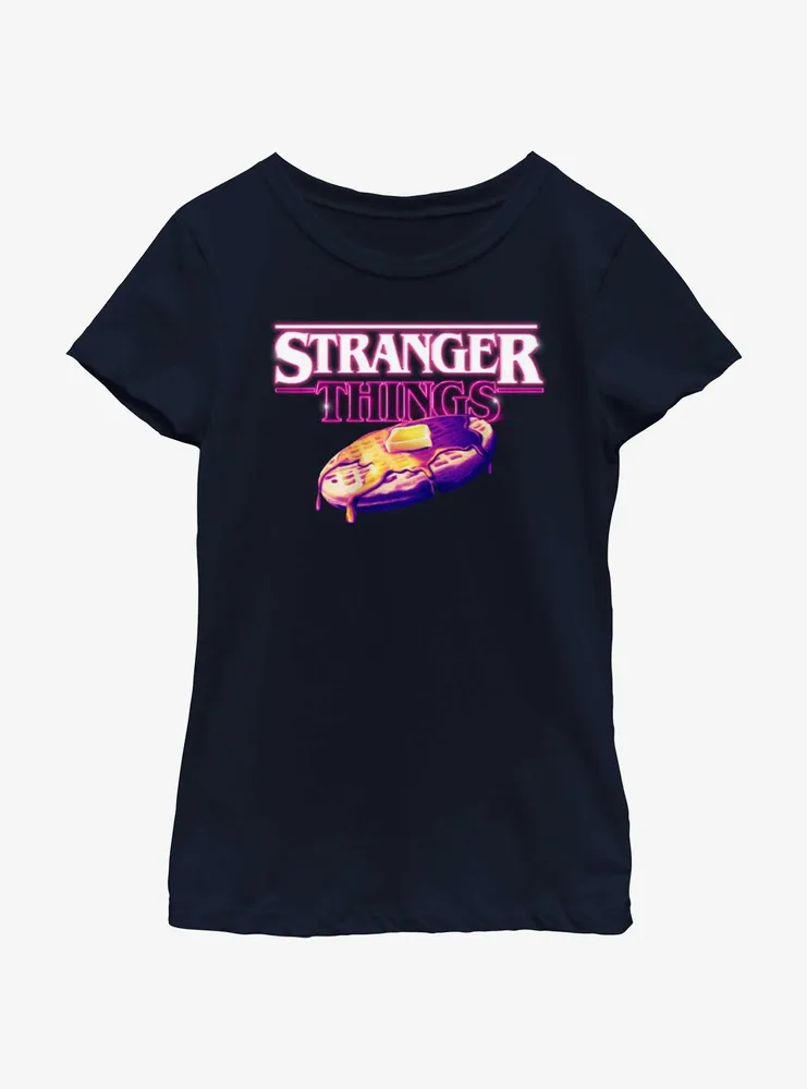 Stranger Things Retro Waffle Logo Youth Girls T-Shirt