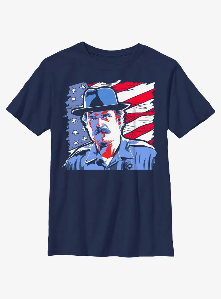 Stranger Things American Pride Hopper Youth T-Shirt