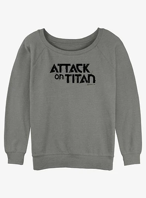Attack On Titan Logo Girls Slouchy Sweatshirt