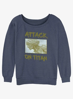 Attack On Titan Female Panel Girls Slouchy Sweatshirt
