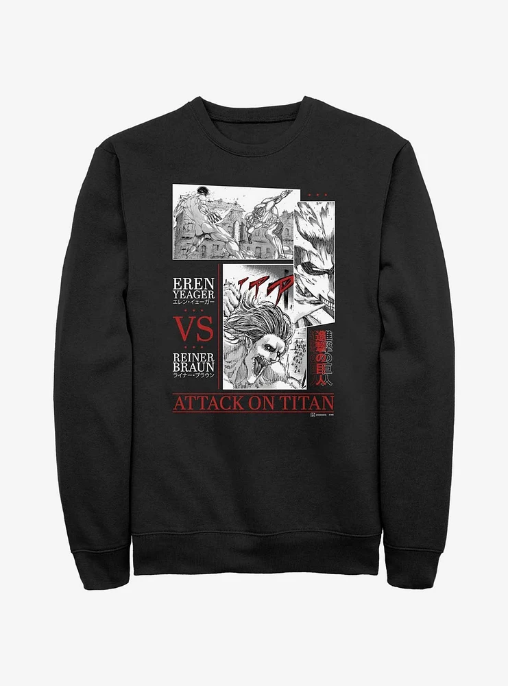 Attack On Titan Eren Yeager Vs Reiner Braun Sweatshirt