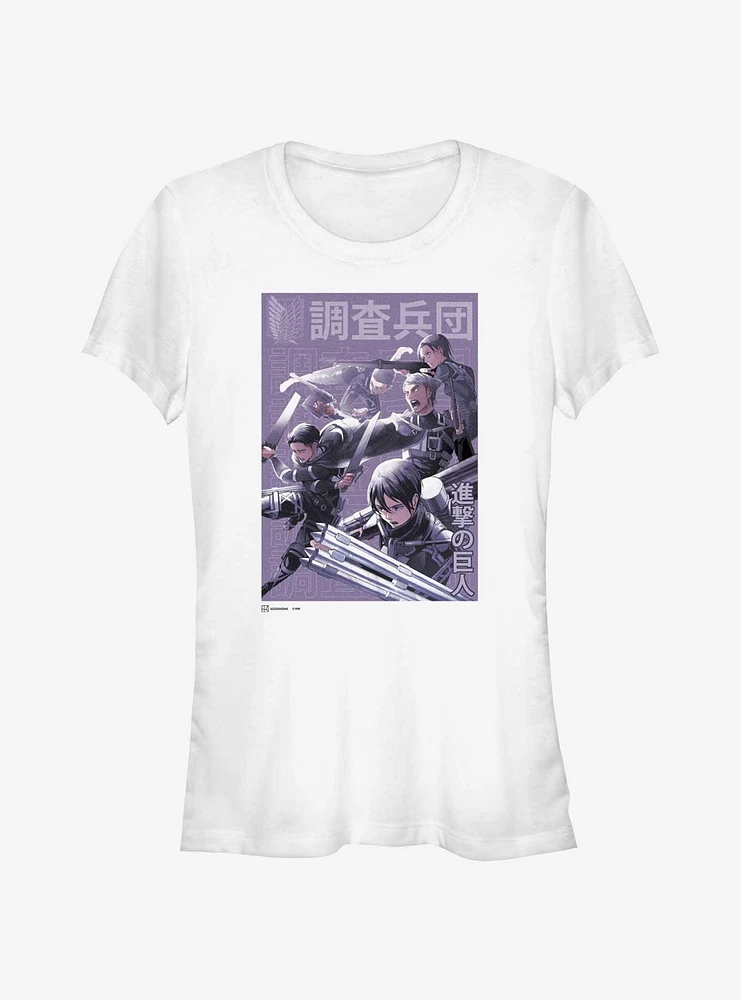 Attack On Titan Scout Regiment Fight Girls T-Shirt