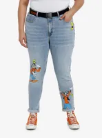 Disney Goofy Mom Jeans With Belt Plus