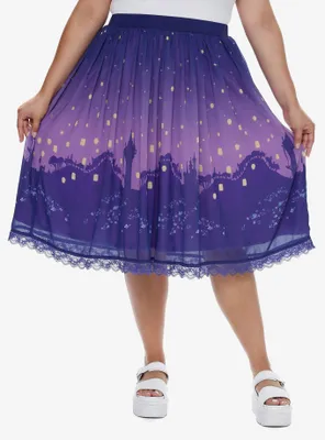 Disney Tangled Lanterns Midi Skirt Plus