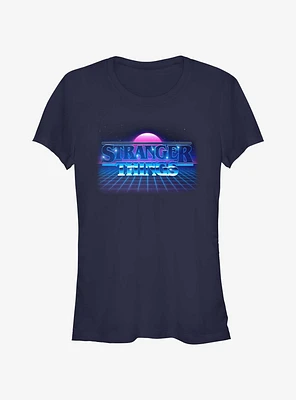 Stranger Things Retro Sun Logo Girls T-Shirt
