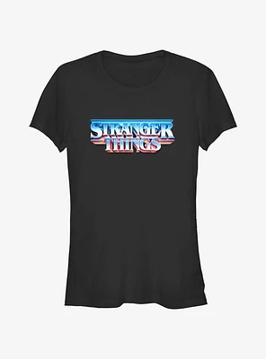 Stranger Things Metal Retro Logo Girls T-Shirt