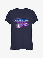 Stranger Things Retro Flashlight Logo Girls T-Shirt