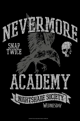 Wednesday Nevermore Academy Nightshade Society Poster