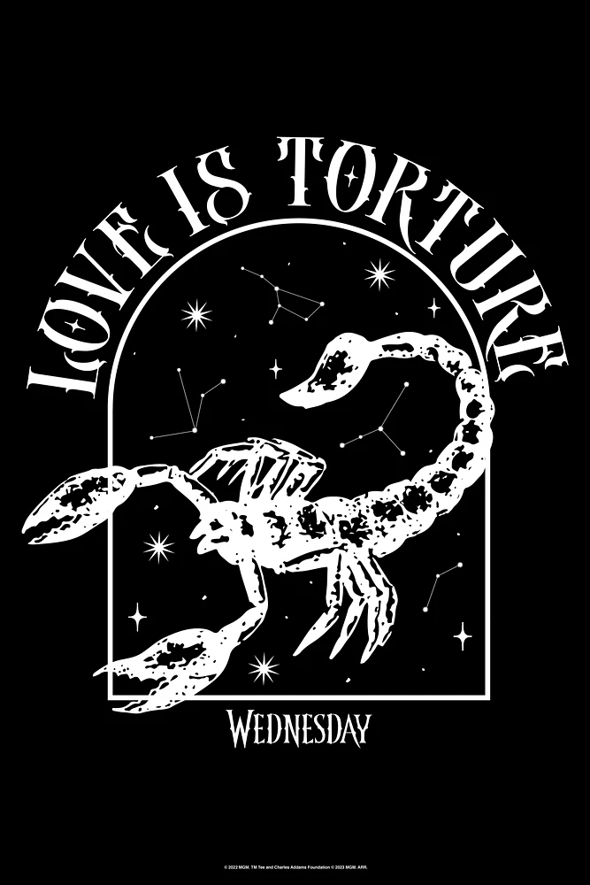 Wednesday Love Is Torture Scorpion Poster