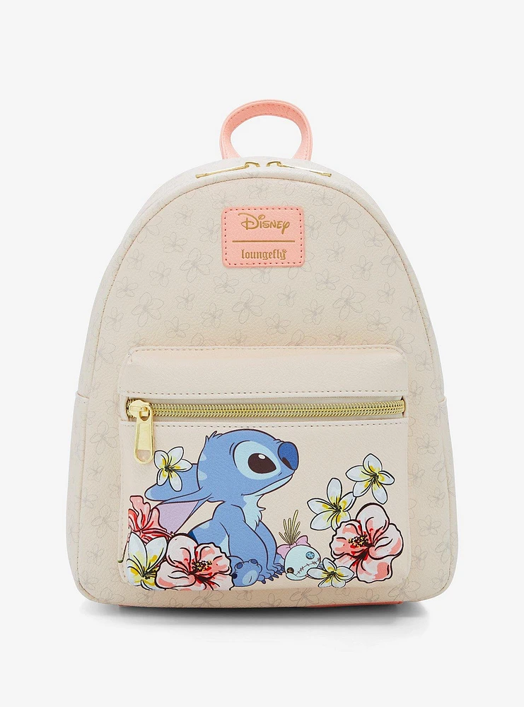 Loungefly Disney Stitch Tropical Flowers Mini Backpack