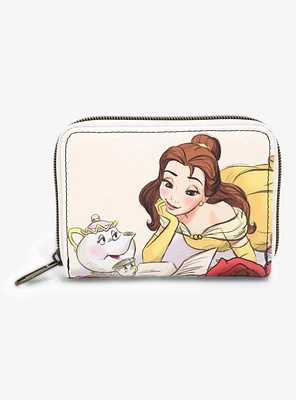 Loungefly Disney Beauty And The Beast Belle & Friends Mini Zipper Wallet