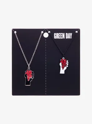 Green Day American Idiot Icon Best Friend Necklace Set