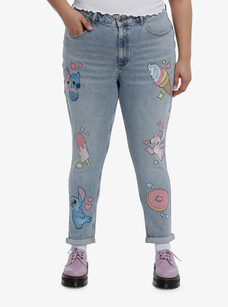 Her Universe Disney Lilo & Stitch Angel Sweets Mom Jeans Plus