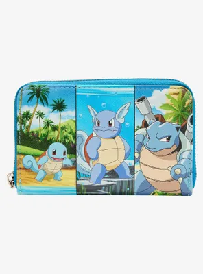 Loungefly Pokemon Squirtle Evolution Zipper Wallet