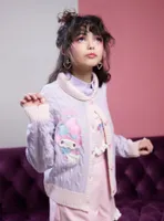 My Melody & Sweet Piano Cable Knit Girls Cardigan