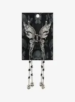 Social Collision Butterfly Skull Charm Claw Hair Clip