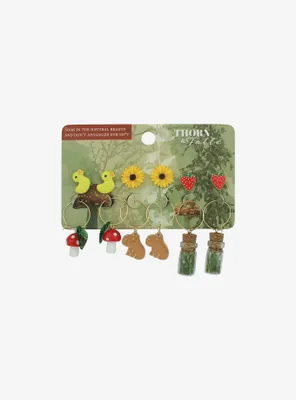 Thorn & Fable Capybara Mushroom Earring Set