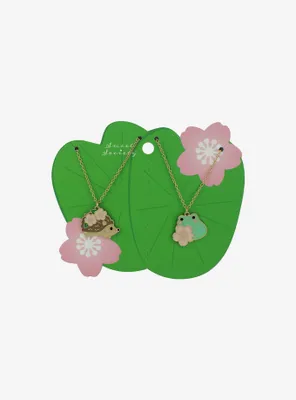 Sweet Society Porcupine Frog Best Friend Necklace Set