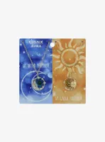 Cosmic Aura Celestial Dried Flower Best Friend Necklace Set