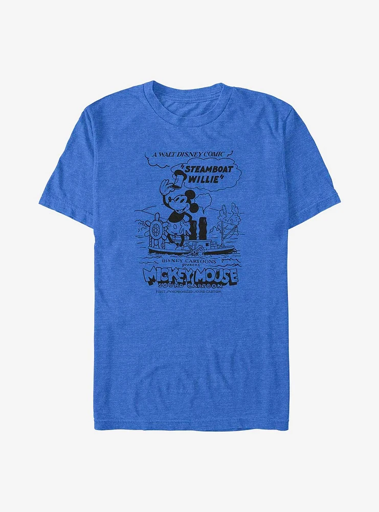 Disney 100 Steamboat Willie On Deck T-Shirt