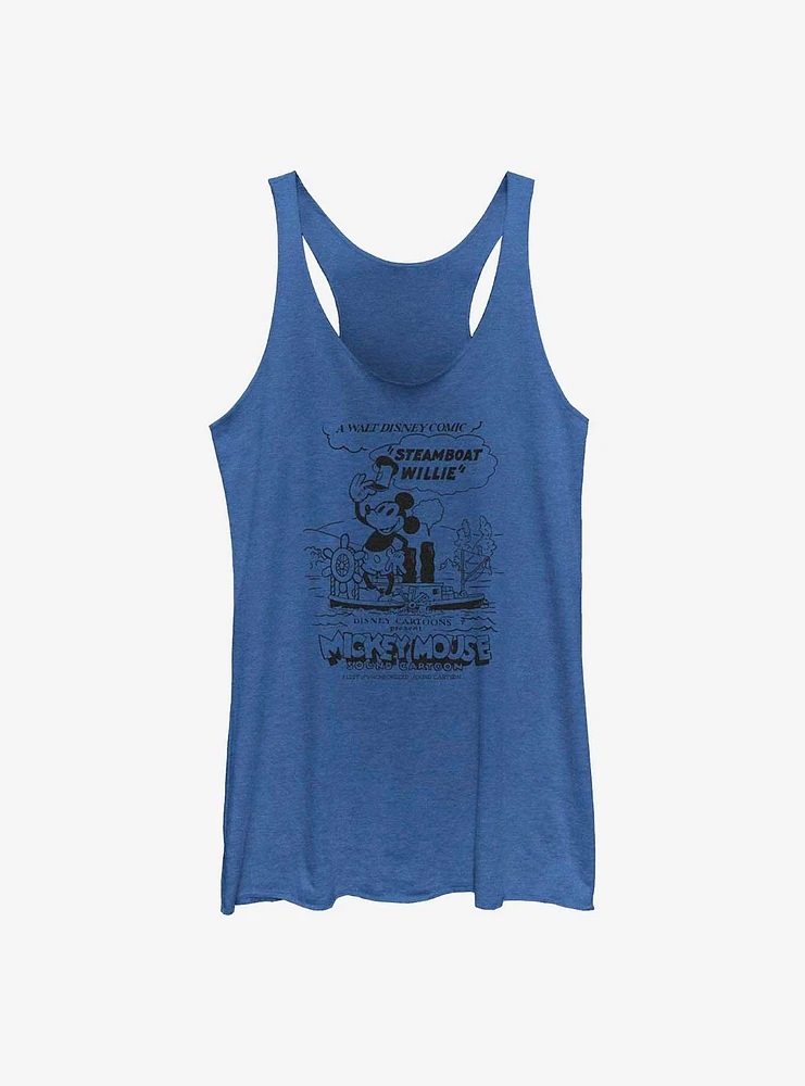 Disney 100 Steamboat Willie On Deck Girls Tank