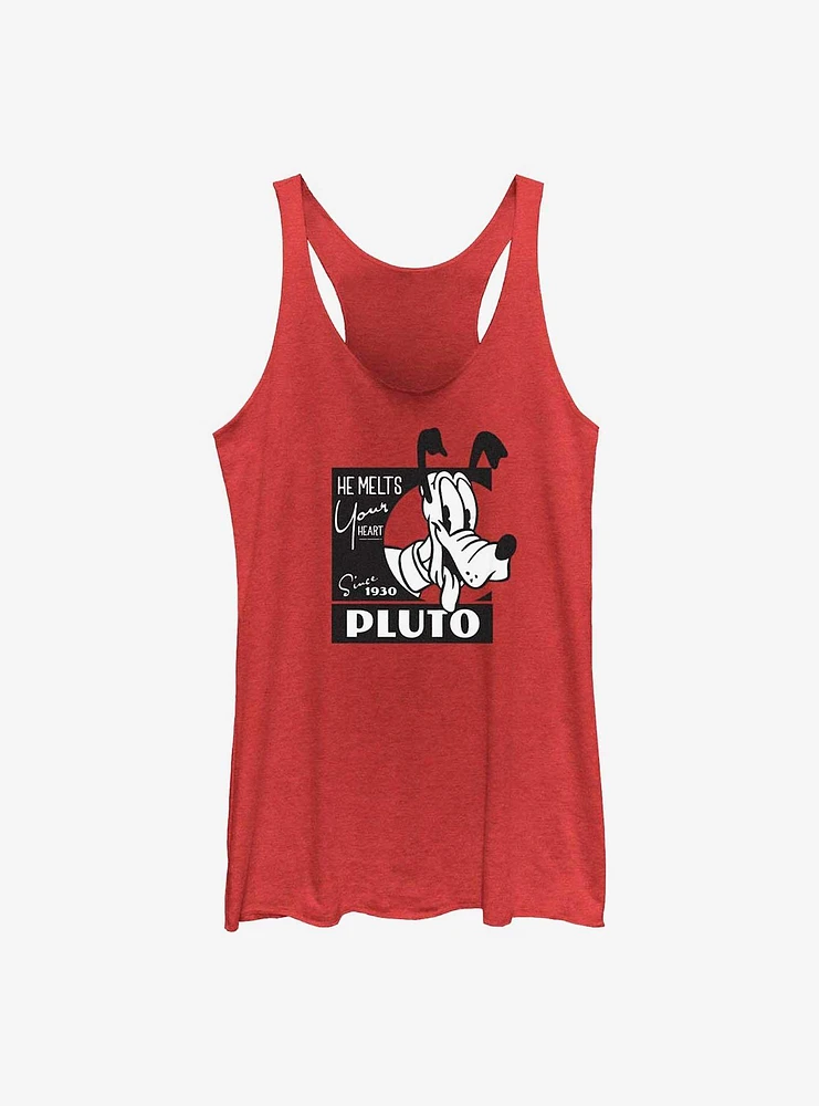 Disney 100 Pluto Melts Your Heart Girls Tank