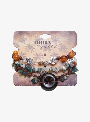 Thorn & Fable Earth Crystal Bead Bracelet Set