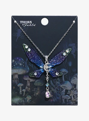 Thorn & Fable Ombre Butterfly Wing Drop Necklace