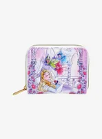 Loungefly Disney Sleeping Beauty Flowers & Three Good Fairies Mini Zipper Wallet