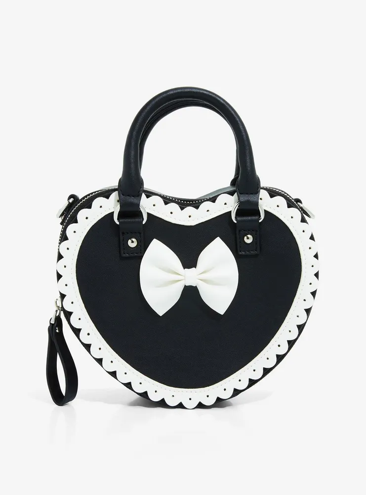 Hot Topic Black Heart Lolita Crossbody Bag