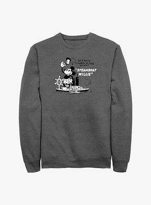 Disney100 Steamboat Willie Cartoon Sweatshirt