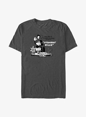 Disney100 Steamboat Willie Cartoon T-Shirt
