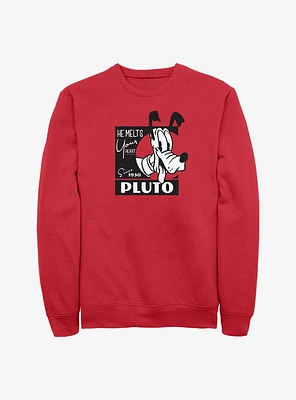 Disney 100 Pluto Melts Your Heart Sweatshirt