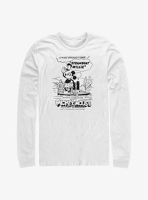 Disney 100 Steamboat Willie On Deck Long-Sleeve T-Shirt
