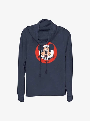 Disney 100 Mickey Mouse Club Cowl Neck Long-Sleeve Top