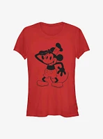 Disney 100 Captain Mickey Sound Cartoon Girls T-Shirt