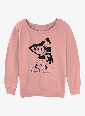 Disney 100 Captain Mickey Sound Cartoon Girls Slouchy Sweatshirt
