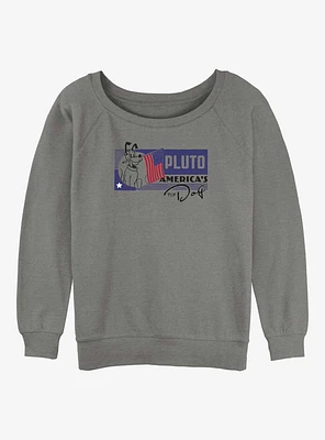 Disney 100 Pluto America's Top Dog Girls Slouchy Sweatshirt