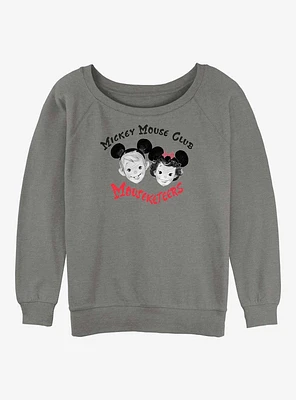 Disney 100 Mouseketeers Club Girls Slouchy Sweatshirt