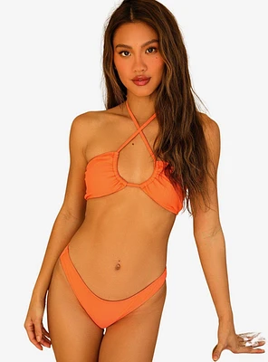 Dippin' Daisy's Amalfi Swim Top Ginger Orange Ribbed