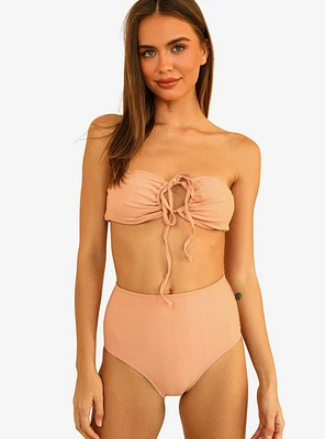 Dippin' Daisy's Balboa Swim Bottom Peach Ribbed