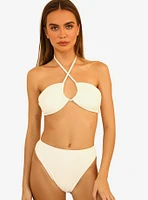 Dippin' Daisy's Amalfi Swim Top Cloud White Ribbed