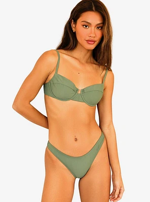 Dippin' Daisy's Gigi Swim Top Avocado Green Ribbed