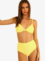 Dippin' Daisy's Zen Swim Top Limelight Yellow Ribbed