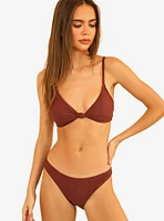 Dippin' Daisy's Zen Swim Top Clay Maroon Ribbed