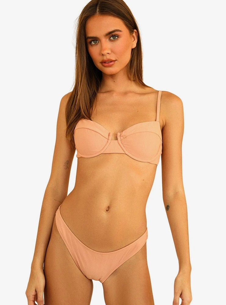 Dippin' Daisy's Nocturnal Swim Bottom Peach Ribbed