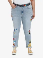 Disney Mickey Mouse And Friends Mom Jeans With Belt Plus