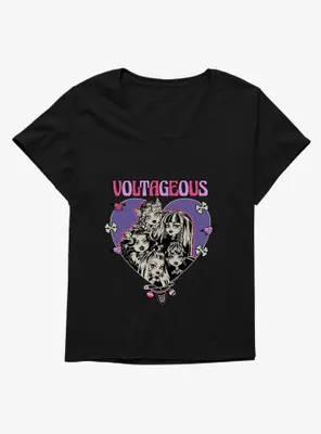 Monster High Voltageous Group Pose Womens T-Shirt Plus